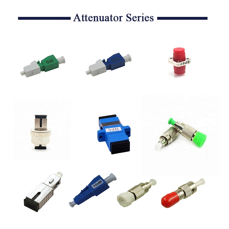 FTTX Network Sc APC Male to Female Fixed Attenuator 5dB 10dB Fiber Optic Attenuator