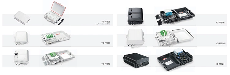 FTTH 12 Core Mini ABS/PC Fiber Optic Termination Box Fiber Optical Breakout Box