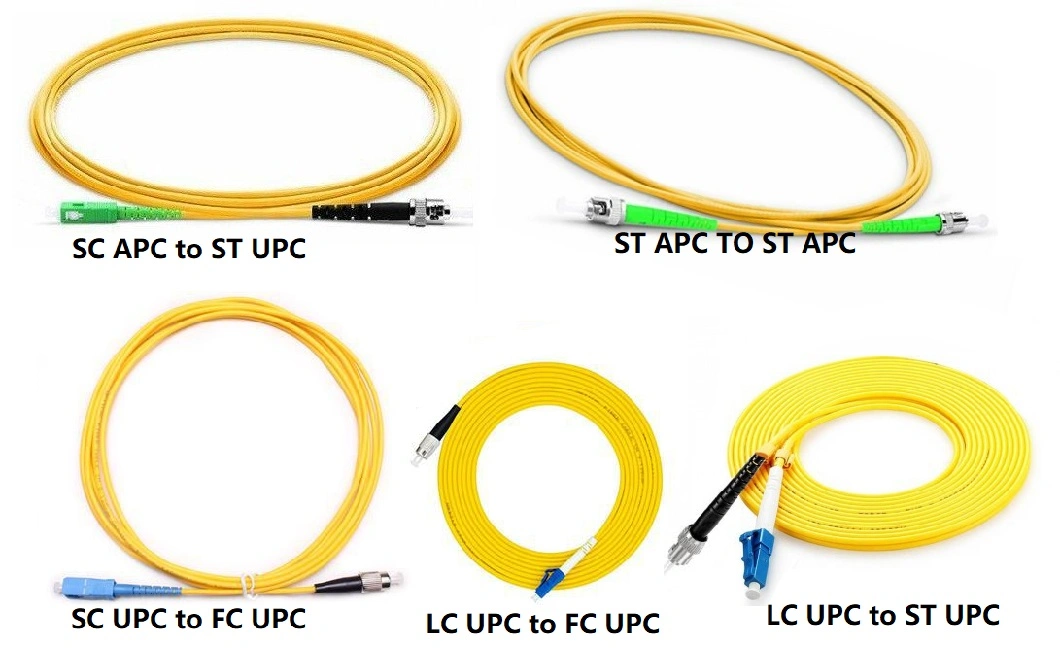 Optical Fibre Cable Sc FC LC St Single/Multi Mode 0.9mm Optical Fiber Pigtail Fiber Optic Patch Cord 2 Core Pigtail for Telecom Network