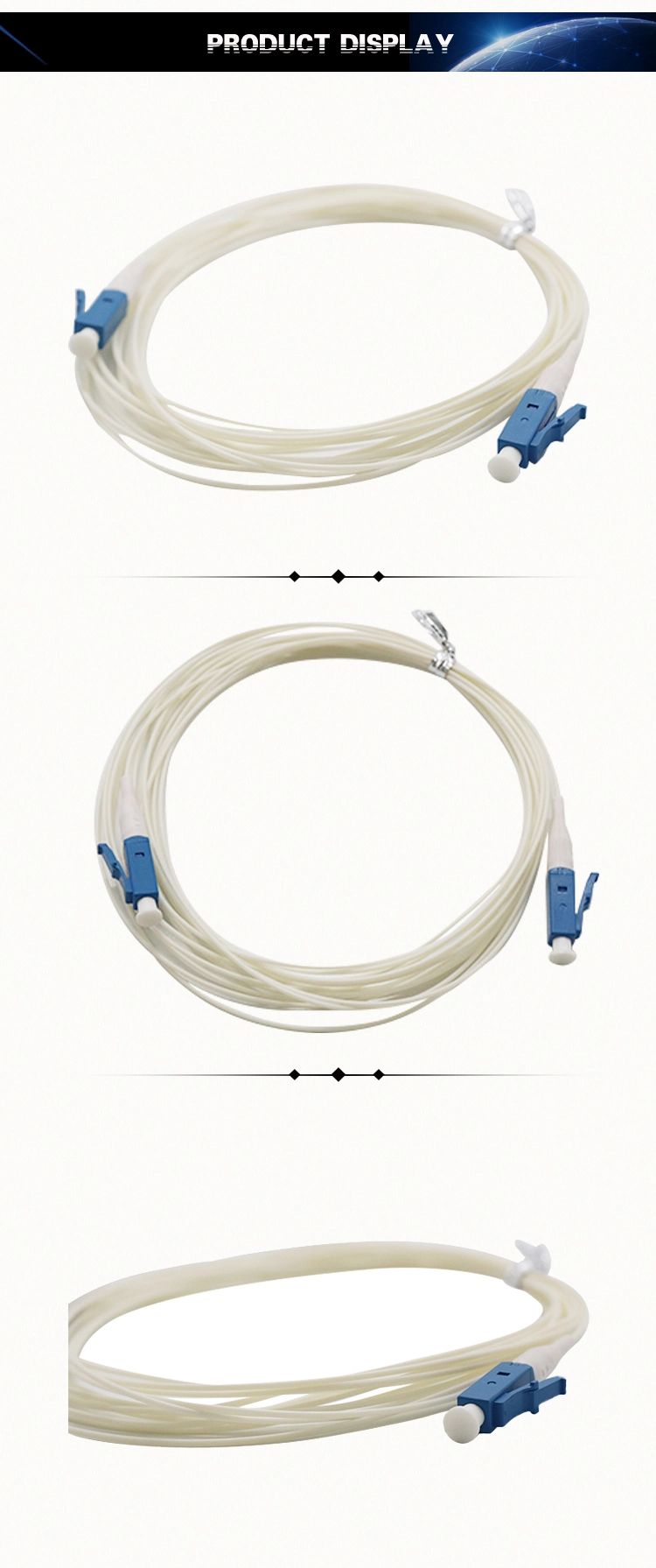 FTTH LC/Upc 2.0mm 3m Fiber Optic Jumper/ Patch Cord