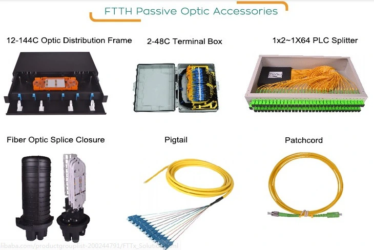 Grey / Beige Fiber Optic Distribution Box 48 Ports ABS FTTH Termination Box