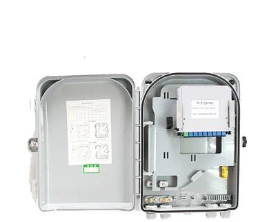 Grey / Beige Fiber Optic Distribution Box 48 Ports ABS FTTH Termination Box